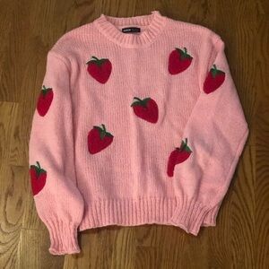 SHEIN Strawberry Sweater - Size M